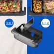 Philips 5000 series NA565/02 fryer Double 9.5 L Stand-alone 2750 W Hot air fryer Black, Silver, Stainless steel