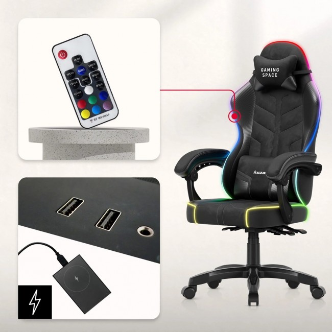 Huzaro Force 2.7 RGB Black Gaming Chair
