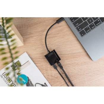Digitus USB Type-CTM Gigabit Ethernet adapter with Power Delivery support