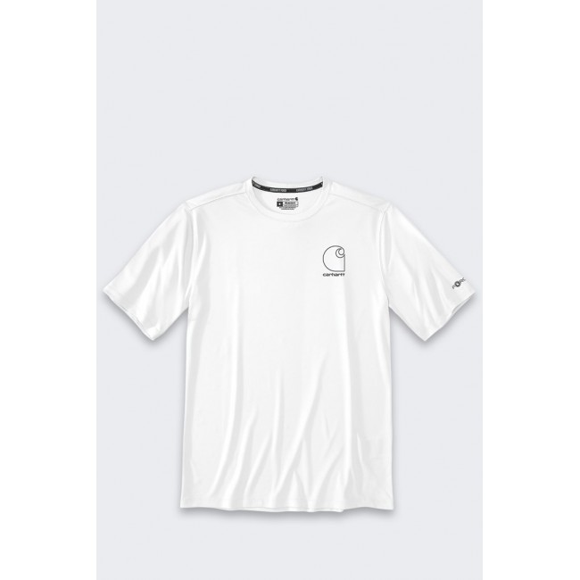 Koszulka Sun Defender Lightweight Logo SS White