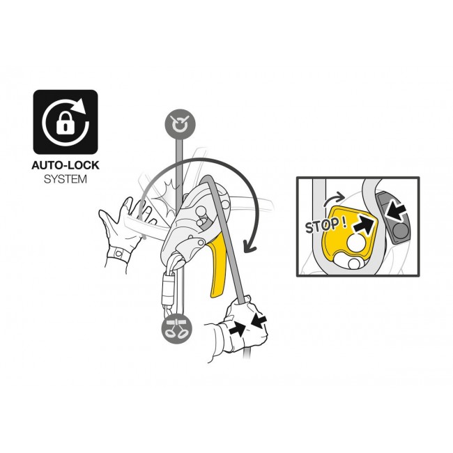 Black descent device PETZL