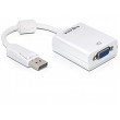 DeLOCK 61766 video cable adapter 0.125 m VGA (D-Sub) DisplayPort White