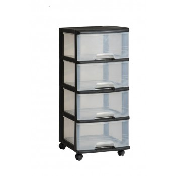 KETER BOOKCASE ON WHEELS 4x20L