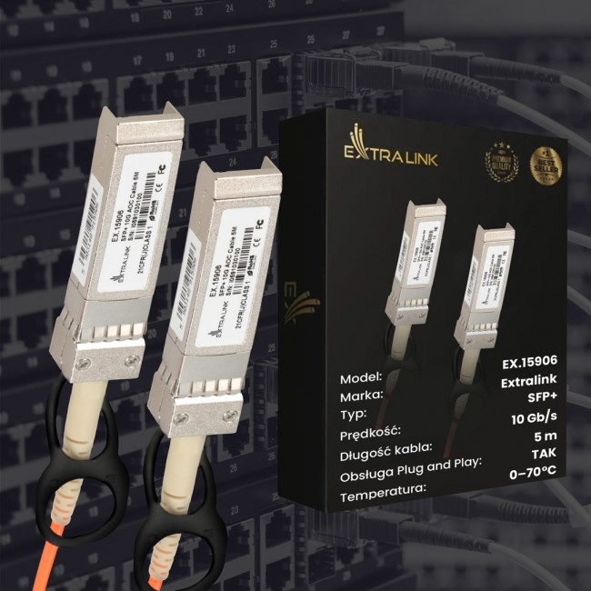 Extralink SFP+ AOC Cable AOC SFP+ 10Gbps, 5m