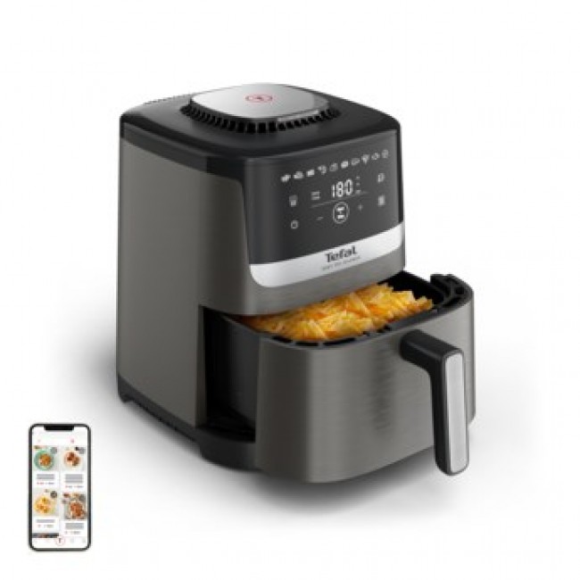 Tefal Easy Fry Silence EY551HE0 fryer Single 5 L Stand-alone Hot air fryer Black, Grey, Stainless steel Tefal Easy Fry Silence EY551HE0 fryer Single 5 L Stand-alone Hot air fryer Black, Grey, Stainless steel