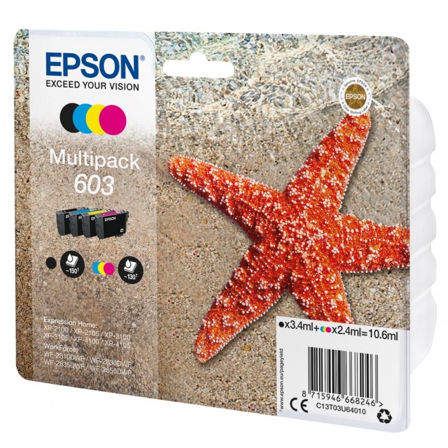 Epson C13T03U64010 ink cartridge 1 pc(s) Original Standard Yield Black, Cyan, Magenta, Yellow Epson C13T03U64010 ink cartridge 1 pc(s) Original Standard Yield Black, Cyan, Magenta, Yellow