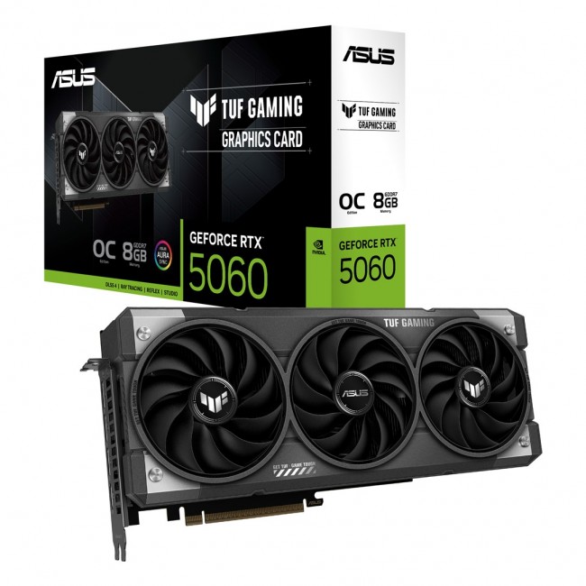 ASUS TUF Gaming TUF-RTX5060-O8G-GAMING NVIDIA GeForce RTX 5060 8 GB GDDR7 ASUS TUF Gaming TUF-RTX5060-O8G-GAMING NVIDIA GeForce RTX 5060 8 GB GDDR7