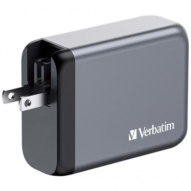 Verbatim GNC-100 GaN Charger 4 Port 100W USB A/C (EU/UK/US)