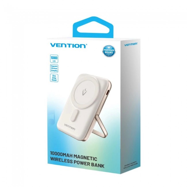 Vention 10000mAh 20W - magnetic power bank (white)
