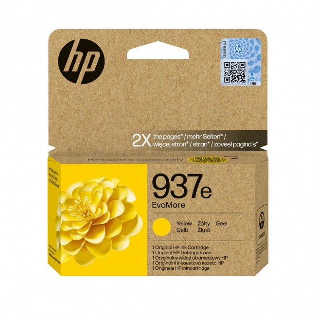 HP 937e EvoMore Yellow Original Ink Cartridge HP 937e EvoMore Yellow Original Ink Cartridge