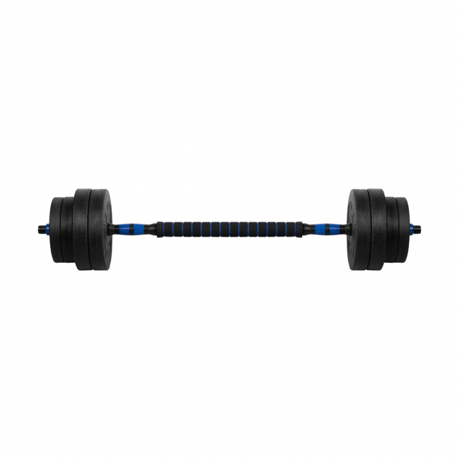 REBEL ACTIVE Adjustable bituminous dumbbell with connector 1x20kg REBEL ACTIVE Adjustable bituminous dumbbell with connector 1x20kg