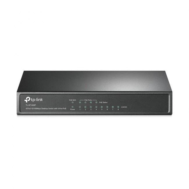 TP-Link 8-Port 10/100Mbps Desktop PoE Switch with 4-Port TP-Link 8-Port 10/100Mbps Desktop PoE Switch with 4-Port