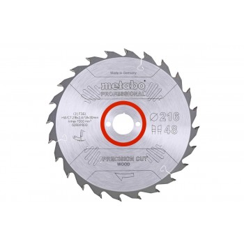 METABO CIRCULAR SAW BLADE HW/CT 216x30x48z PRECISION CUT WOOD PROFESSIONAL