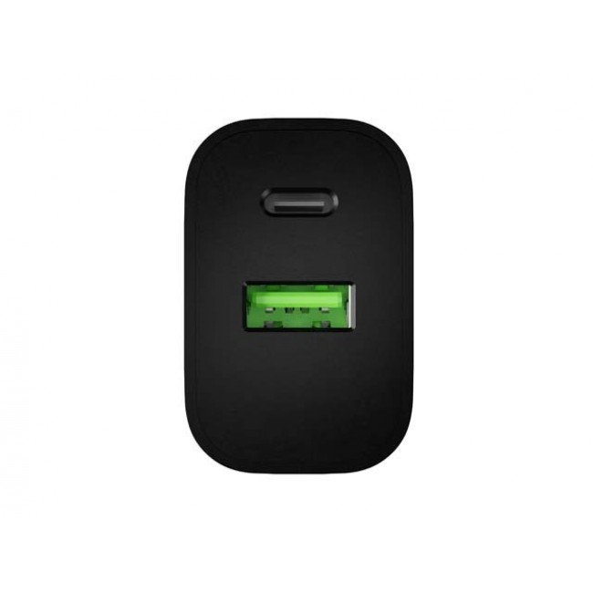 WALL CHARGER NATEC RIBERA 1X USB-A + 1X USB-C 20W BLACK WALL CHARGER NATEC RIBERA 1X USB-A + 1X USB-C 20W BLACK