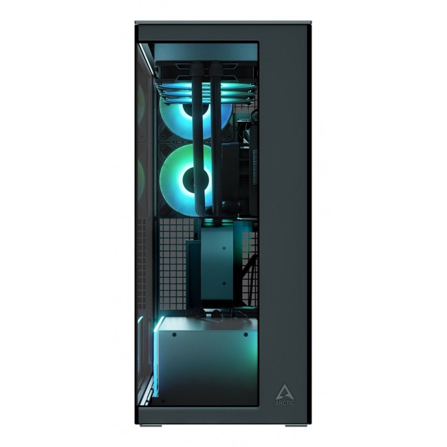 ARCTIC Xtender VG (Mirror Black) Premium E-ATX PC Case with Vertical GPU Mounting