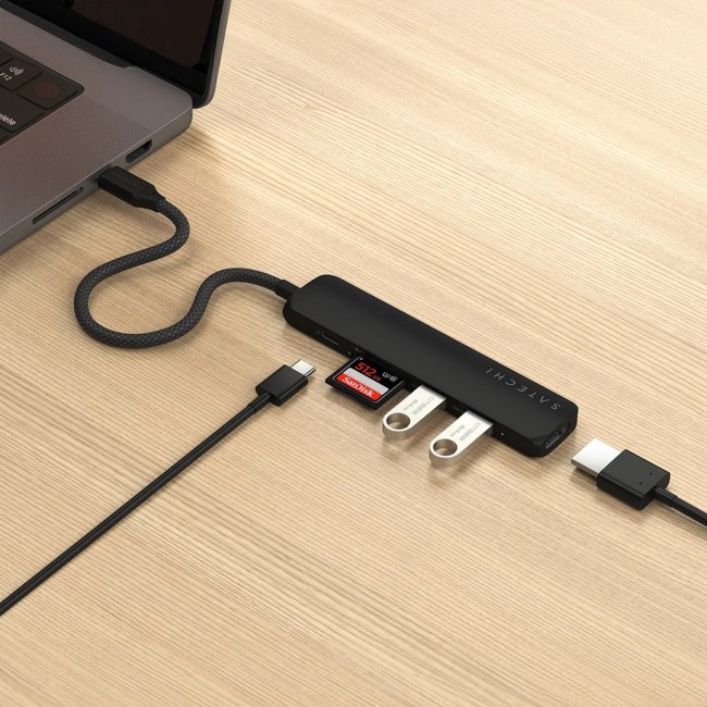 Satechi ST-P6SK interface hub USB Type-C 10000 Mbit/s Black