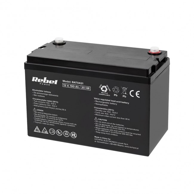 VIPOW akumulator elowy 12 V 100 Ah