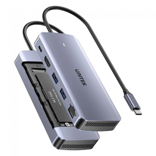 UNITEK ACTIVE HUB USB-C 10GBPS,M.2,HDMI, PD 100W UNITEK ACTIVE HUB USB-C 10GBPS,M.2,HDMI, PD 100W