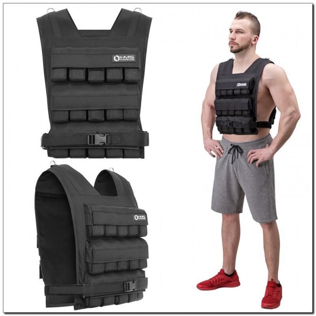 HMS Fitness KTO30 weighted vest Steel Black HMS Fitness KTO30 weighted vest Steel Black