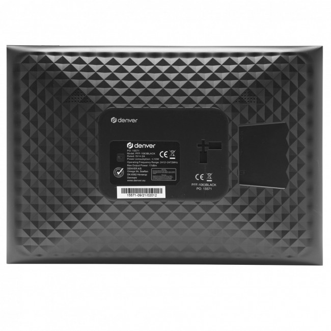 Denver PFF-1063BLACK digital photo frame Black 25.6 cm (10.1