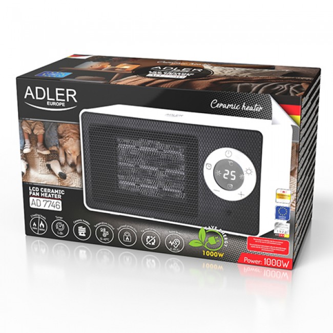 Ceramic fan heater with LCD Adler