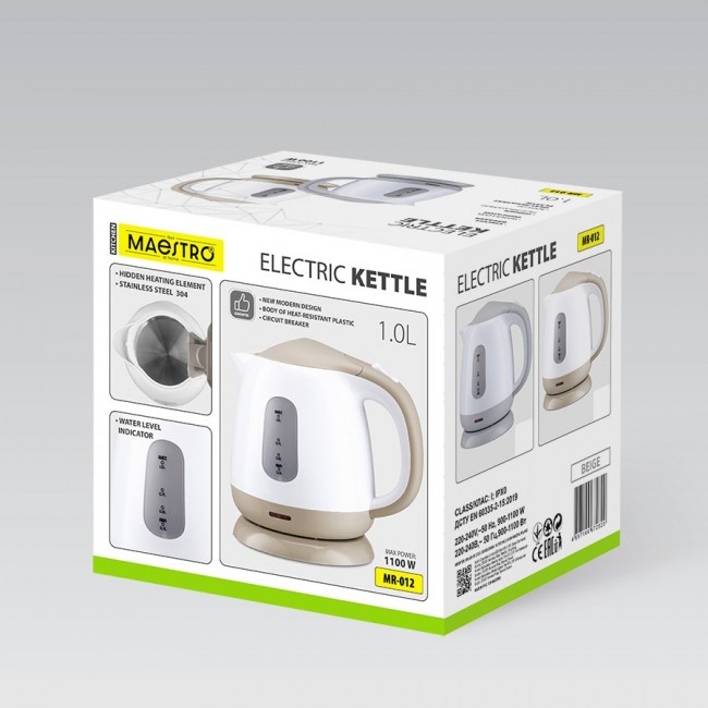 Electric Kettle MAESTRO MR-012-GREY 1 L 1100 W