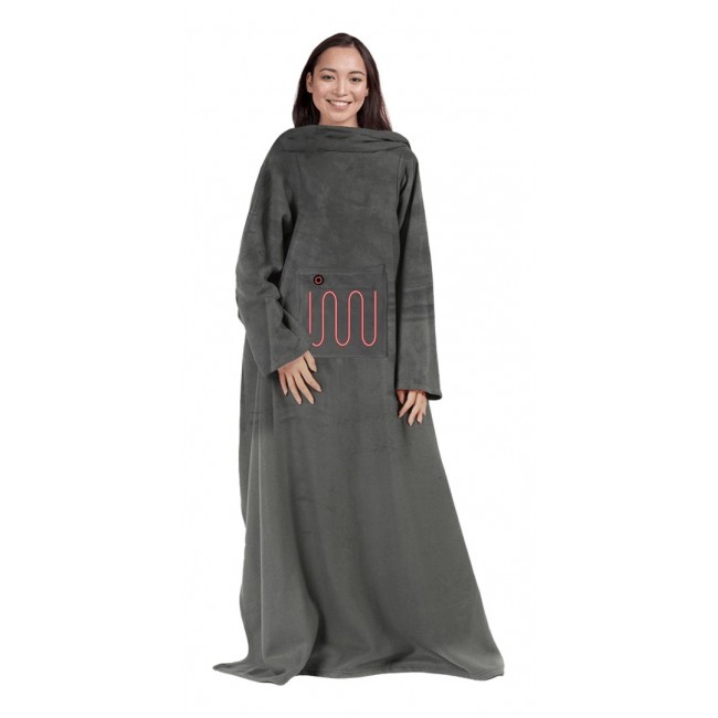 Mad Monkey 2000051 electric blanket Electric heated wrap Grey Fleece