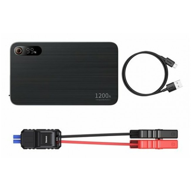 Powerbank/Jump Starter Baseus Pro+ Car Jump Starter, 12000mAh, 1200A, USB (Black) Powerbank/Jump Starter Baseus Pro+ Car Jump Starter, 12000mAh, 1200A, USB (Black)