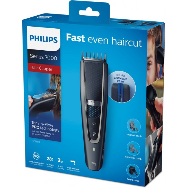 Philips HAIRCLIPPER Series 7000 HC7650/15 hair trimmers/clipper Black, Grey Philips HAIRCLIPPER Series 7000 HC7650/15 hair trimmers/clipper Black, Grey