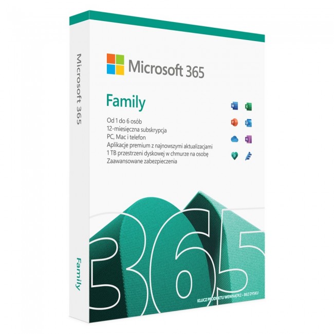 Microsoft 365 Family 1 x license Subscription Polish 1 year(s) Microsoft 365 Family 1 x license Subscription Polish 1 year(s)