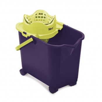 MERY Rectangular bucket on wheels with squeezer 20 ltr