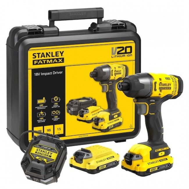 Stanley FATMAX SFMCF800C2K-QW power screwdriver/impact driver 2800 RPM Black, Yellow