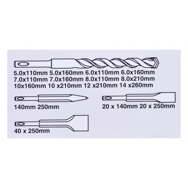 Makita Drill And Chisel Set SDS Plus 17pcs B-53877 B53877 (B-53877) Makita Drill And Chisel Set SDS Plus 17pcs B-53877 B53877 (B-53877)