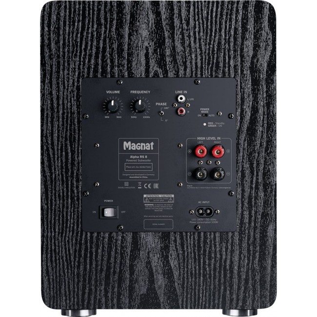 Magnat Alpha RS8 Active subwoofer 80 W Black Magnat Alpha RS8 Active subwoofer 80 W Black