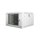 Lanberg wall-mounted installation rack cabinet 19'' 6U 600x600mm gray (glass door)