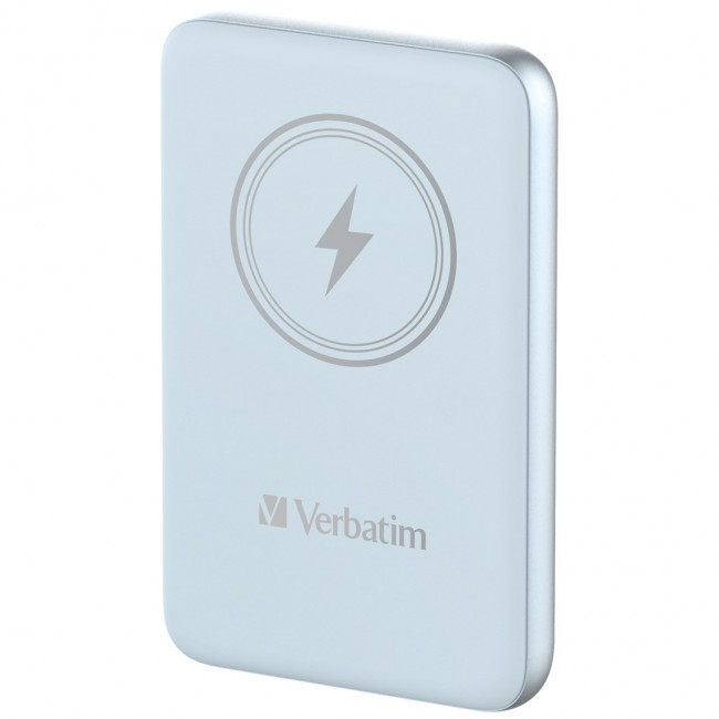 Verbatim Charge 'n' Go Magnetic Wireless Power Bank 10000mAh Blue Verbatim Charge 'n' Go Magnetic Wireless Power Bank 10000mAh Blue