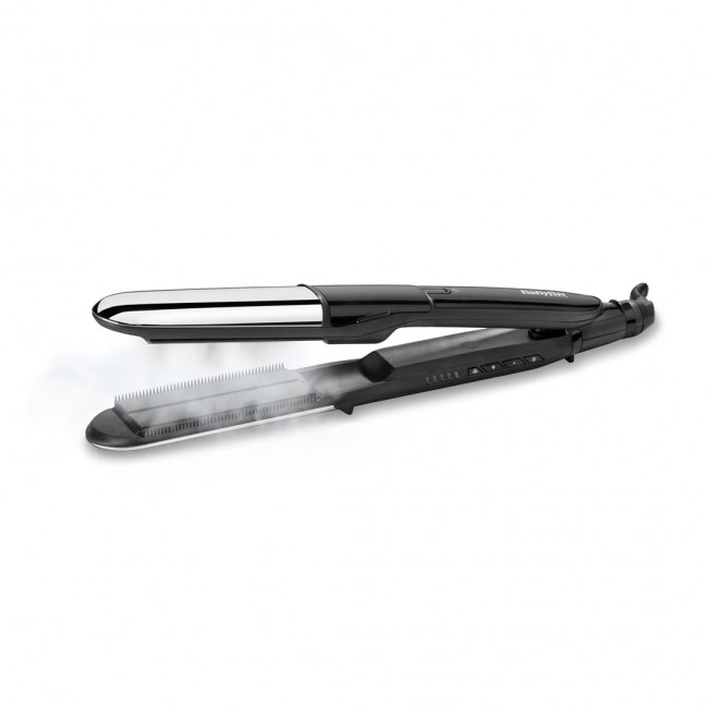 BaByliss Steam Mist Styler Straightening iron Black, Silver 67 W 98.4