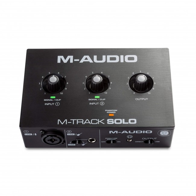 M-AUDIO M-Track Solo USB Audio interface Crystal preamplifier 16 bit 48 kHz Black