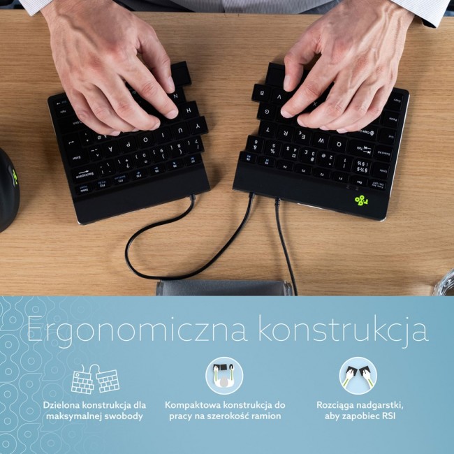 R-Go Tools Ergonomic keyboard R-Go Split Break v2 with break software, ergonomic split keyboard, QWERTZ (DE), Wired, black R-Go Tools Ergonomic keyboard R-Go Split Break v2 with break software, ergonomic split keyboard, QWERTZ (DE), Wired, black