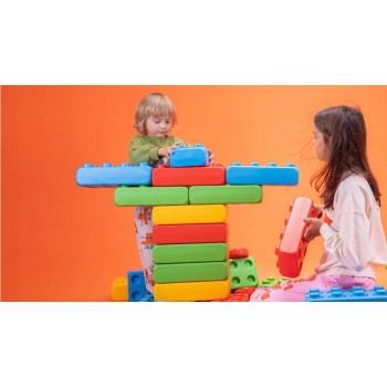 Marioinex brick building blocks + 2 wheels, 30 pieces