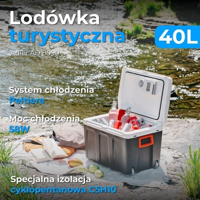 Adler AD 8090 Portable Cooler 40 L Black, White