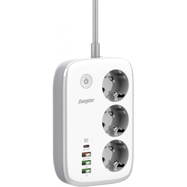 Energizer EPB2500W02EU power extension 2 m 3 AC outlet(s) Indoor White Energizer EPB2500W02EU power extension 2 m 3 AC outlet(s) Indoor White