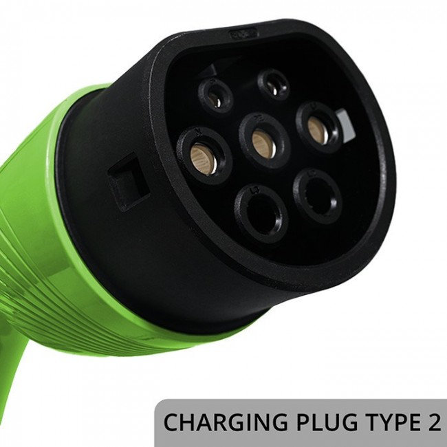 Qoltec Mobilna adowarka do samochodu elektrycznego EV i hybryd z regulacją 2w1 Typ2 | 22kW | 400V | CEE 32A | Wi-fi | TUYA | SMART LIFE | LCD | Przeno na | Wallbox | 7m