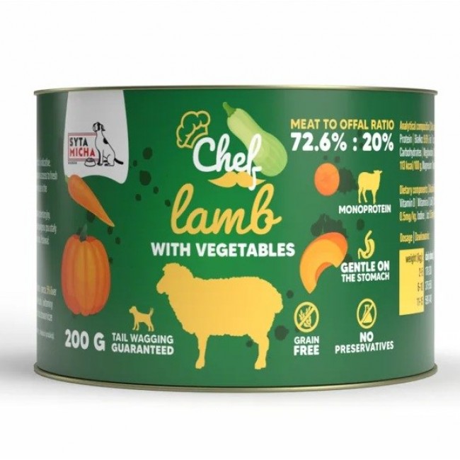 SYTA MICHA Chef Lamb with vegetables Mono - wet dog food - 200g