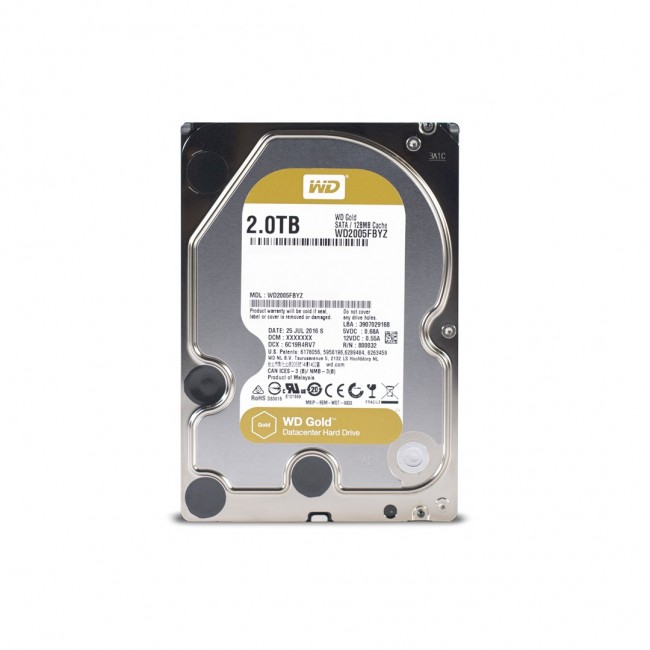 Western Digital Gold internal hard drive 2 TB 7200 RPM 128 MB 3.5