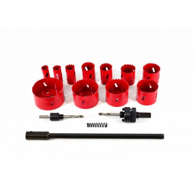 AWTOOLS BIMETAL HOLE SAW SET 15 pcs. 19-76 mm