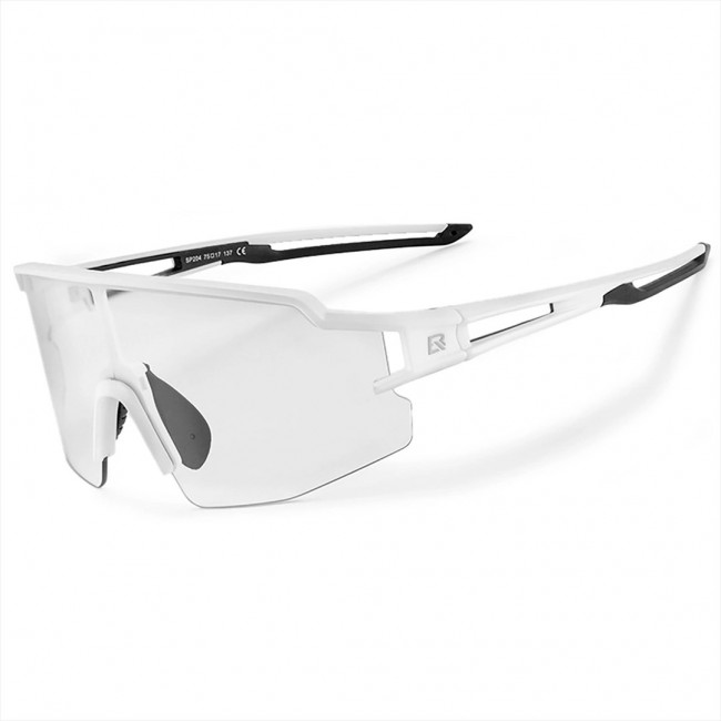 Photochromic cycling glasses with UV protection and corrective insert, Rockbros, white Photochromic cycling glasses with UV protection and corrective insert, Rockbros, white