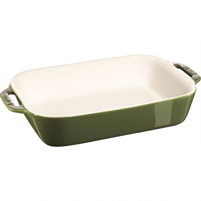 Staub Rectangular Ceramic Platter - 2.4 ltr, Green Staub Rectangular Ceramic Platter - 2.4 ltr, Green