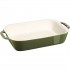 Staub Rectangular Ceramic Platter - 2.4 ltr, Green