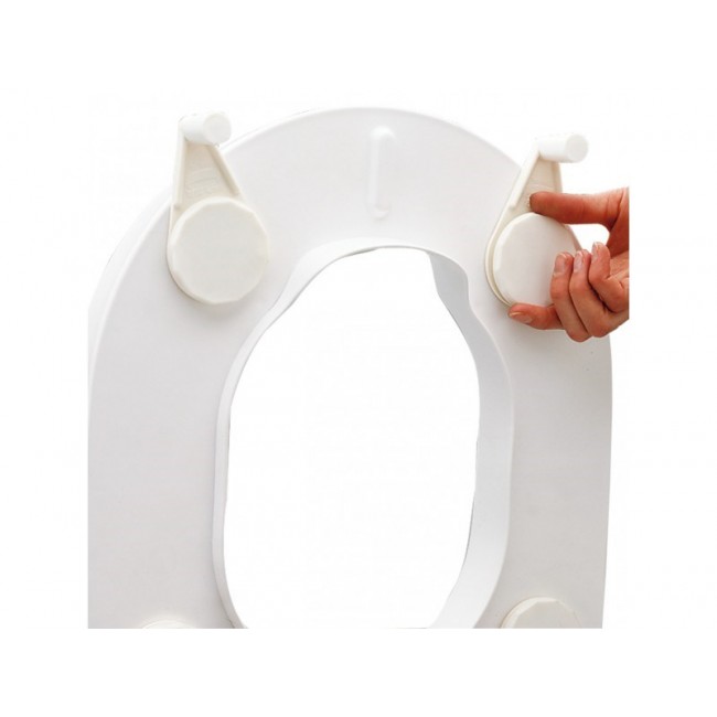 Toilet seat elevation cap with flap Etac HI-Loo 10 cm